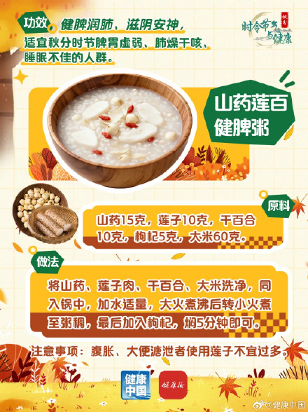 秋分润燥，5款食养方请收好
