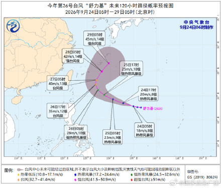 今年第26号台风舒力基生成 今年第26号台风舒力基生成