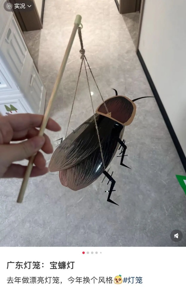 广东人手搓 宝蠊灯” 网友:别人中秋张灯结彩,老广主打一个“蟑灯结彩” 广东人手搓 宝蠊灯” 网友:别人中秋张灯结彩,老广主打一个“蟑灯结彩”