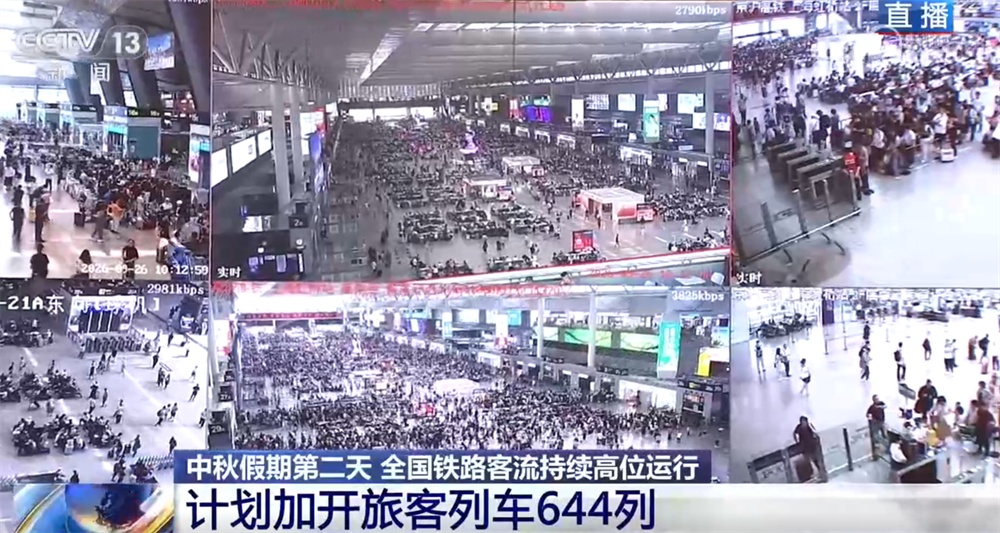 数据显示全国铁路客流继续保持高位运行 各地铁路部门多举措保障旅客出行
