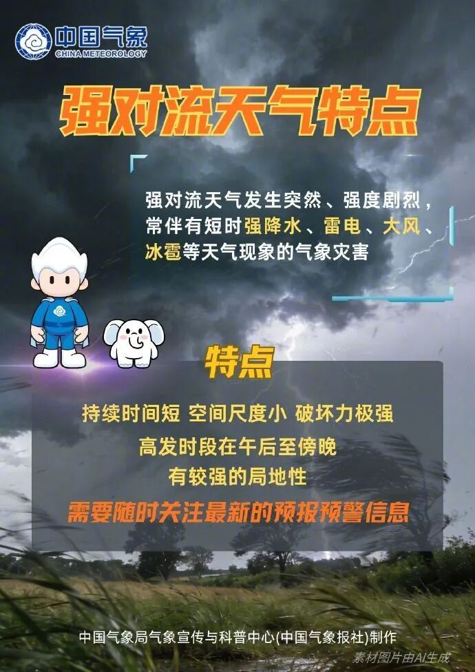 注意防范！华北华东午后至夜间将有强对流天气