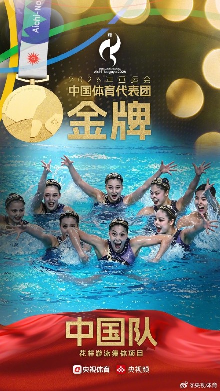 中国队夺得亚运会花样游泳集体项目金牌