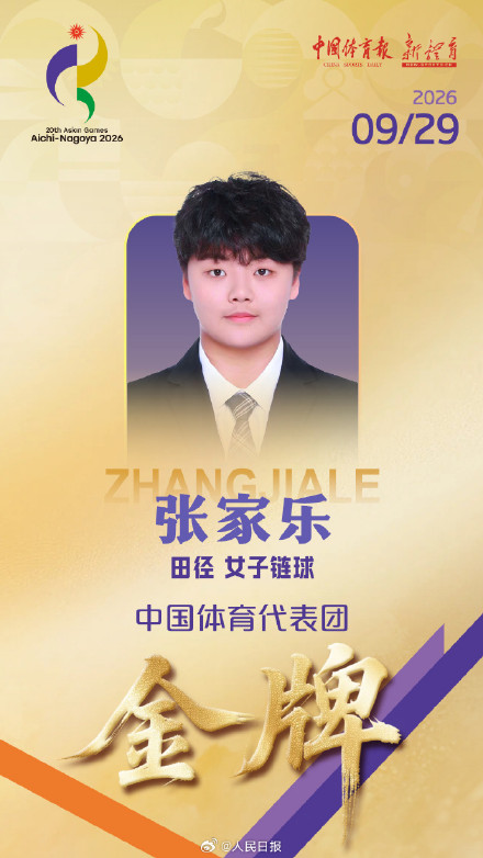 19岁张家乐破纪录摘金 19岁张家乐破纪录摘金