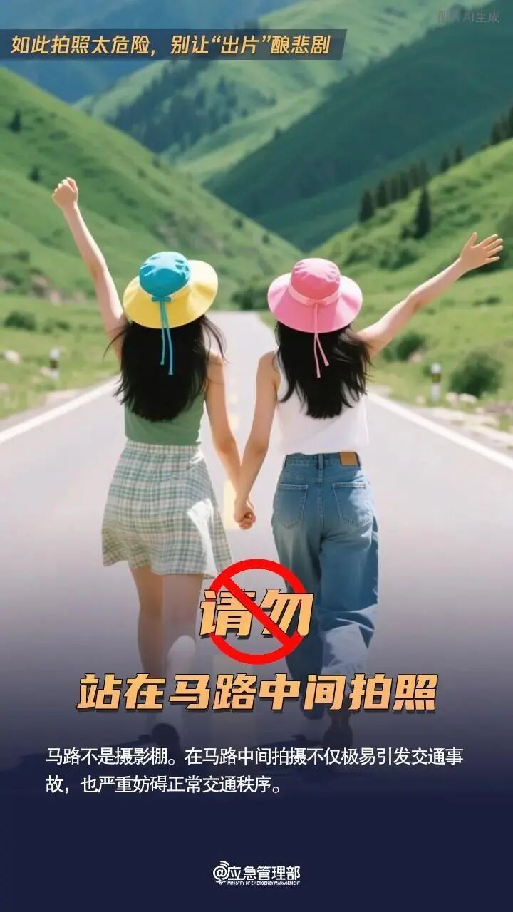 女子为“出片”摔下山坡！假期出游，这些拍照姿势别学