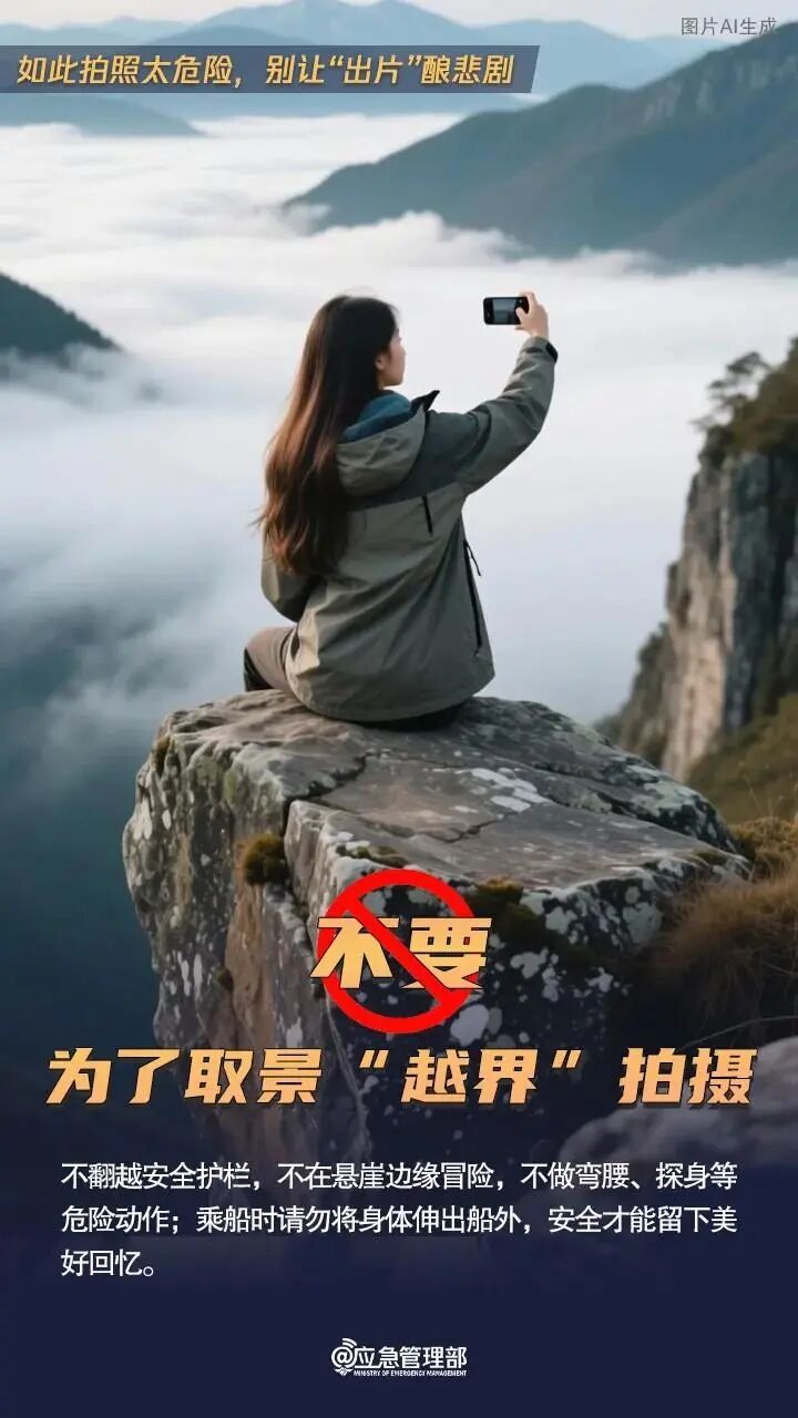 女子模仿网红姿势拍照不慎摔下山坡！别再这样拍照了