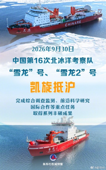 中国第16次北冰洋考察成果丰硕 “双龙”率先凯旋