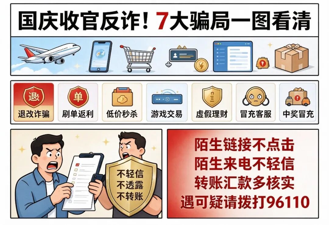 国庆假期，这些骗局要小心！