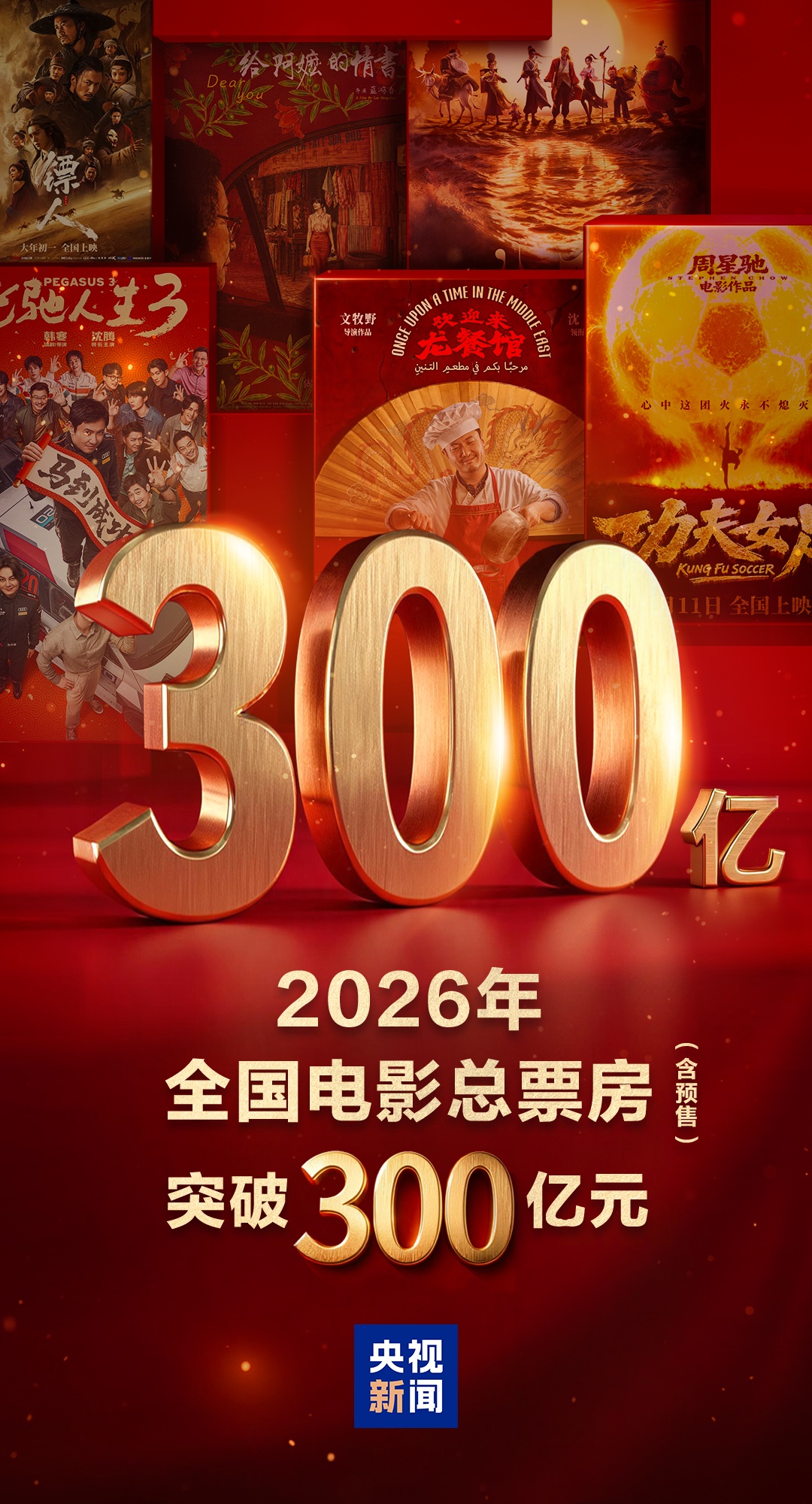 年度票房突破300亿元！八部国产佳作跻身票房前十