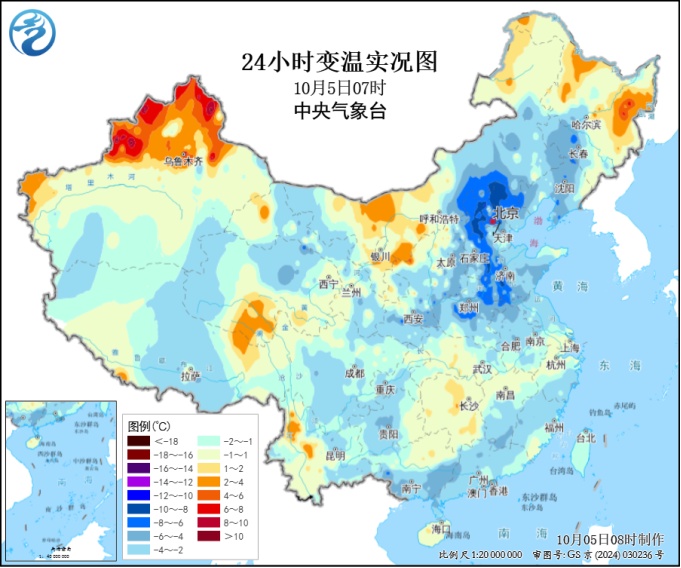 冷空气南下，全国大部地区天气晴好！东部海区风力较强