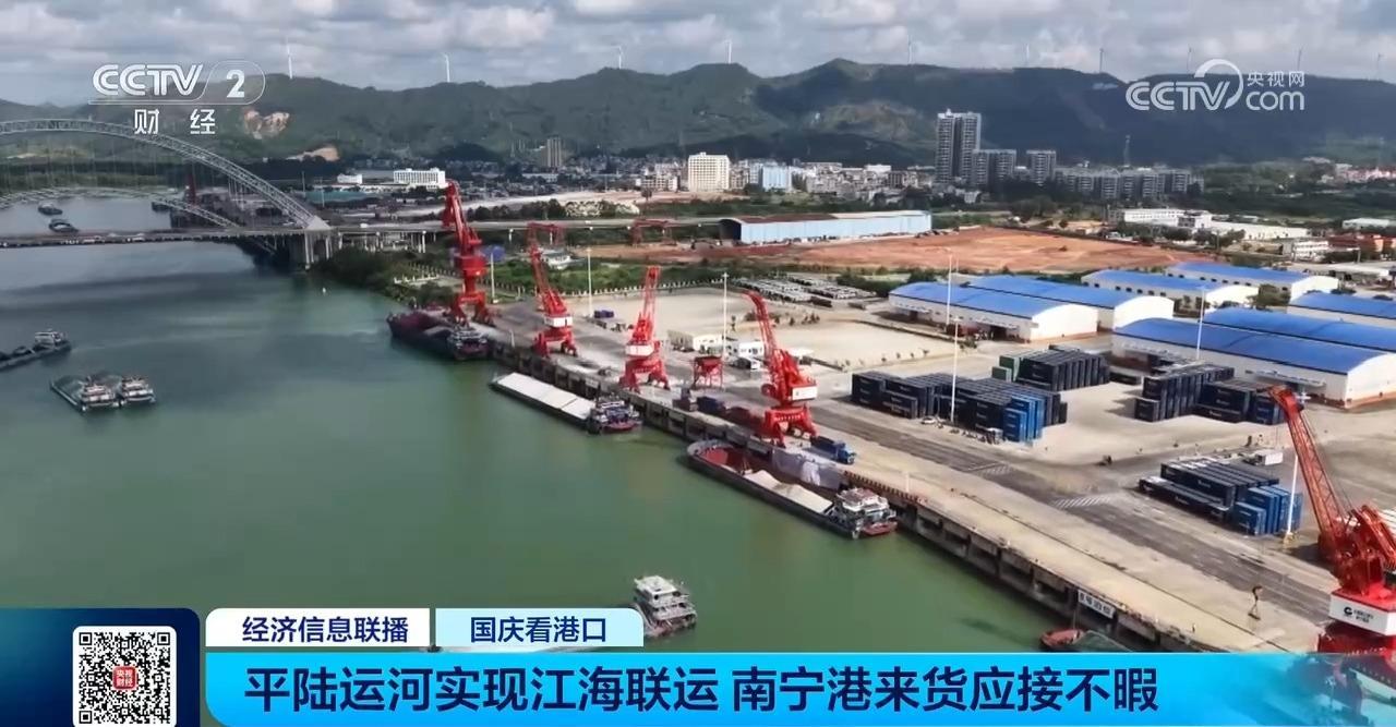 平陆运河实现江海联运 南宁港来货应接不暇 平陆运河实现江海联运 南宁港来货应接不暇