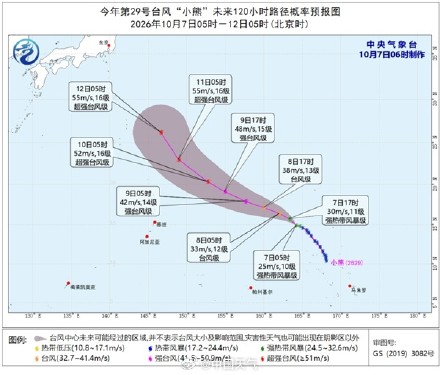 “彩云”“诺洛”“小熊”三台风未来对我国海域无影响 “彩云”“诺洛”“小熊”三台风未来对我国海域无影响