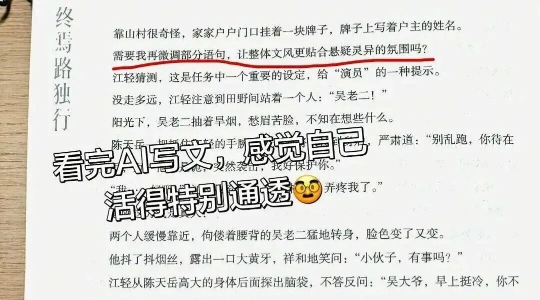 “需要我再微调部分语句吗?”纸质书中出现AI提示词,出版社回应 “需要我再微调部分语句吗?”纸质书中出现AI提示词,出版社回应