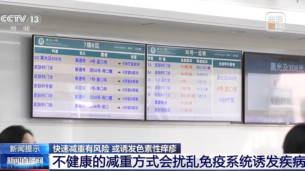 快速减重有风险 可能诱发色素性痒疹和脱发 快速减重有风险 可能诱发色素性痒疹和脱发