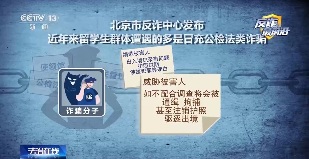 法治在线丨警惕!专盯留学生的“冒充公检法”诈骗 法治在线丨警惕!专盯留学生的“冒充公检法”诈骗
