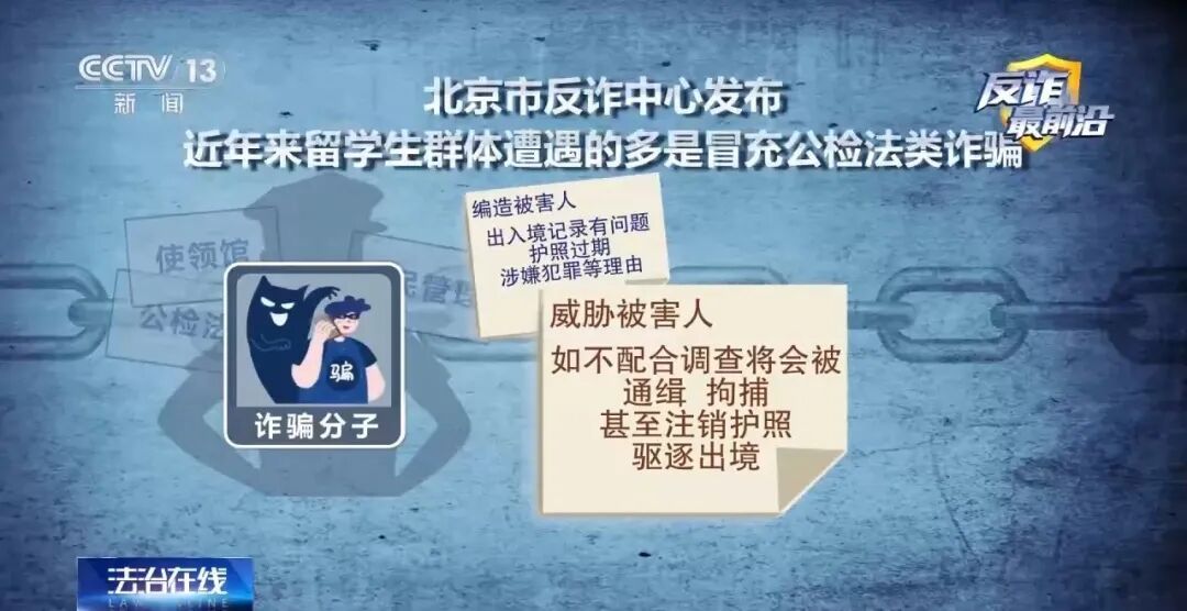 留学生成重大案件嫌疑人?警惕专盯留学生的“冒充公检法”诈骗! 留学生成重大案件嫌疑人?警惕专盯留学生的“冒充公检法”诈骗!