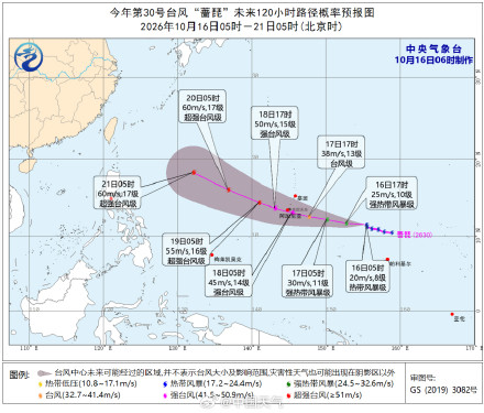 台风蔷琵向偏西方向移动 未来5天对我国海区无影响 台风蔷琵向偏西方向移动 未来5天对我国海区无影响