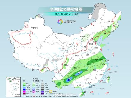 东北和长江中下游等地降水频繁 内蒙古黑龙江局地降雪较强
