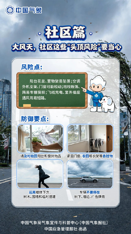 大风蓝色预警!这些“头顶风险”要当心 大风蓝色预警!这些“头顶风险”要当心