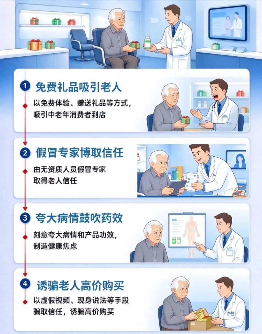 无资质人员假冒专家忽悠老人买保健品,广东判赔1470万元,消费者可申领三倍赔偿 无资质人员假冒专家忽悠老人买保健品,广东判赔1470万元,消费者可申领三倍赔偿