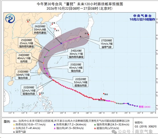 8级大风、中雨！台风“蔷琵”将影响南京