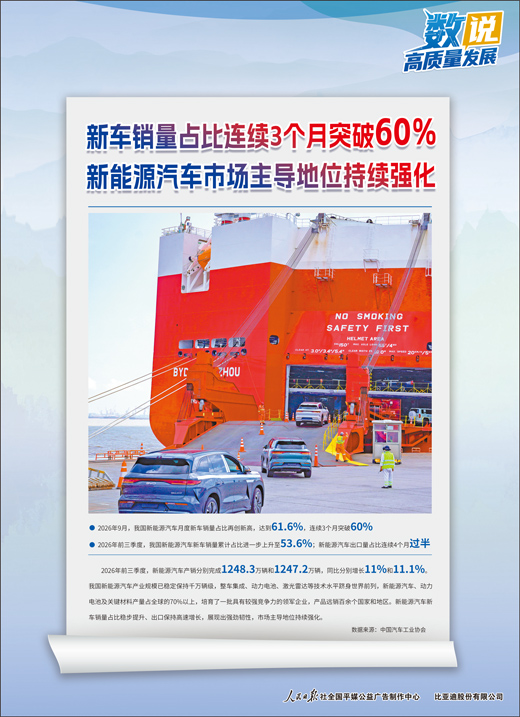 新车销量占比连续3个月突破60% 新能源汽车市场主导地位持续强化 新车销量占比连续3个月突破60% 新能源汽车市场主导地位持续强化