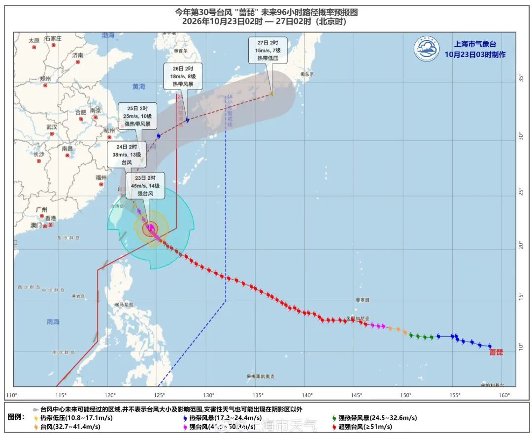 超强台风“蔷琵”马上影响上海，今天傍晚起有暴雨！浦东、虹桥等29座机场或将受扰