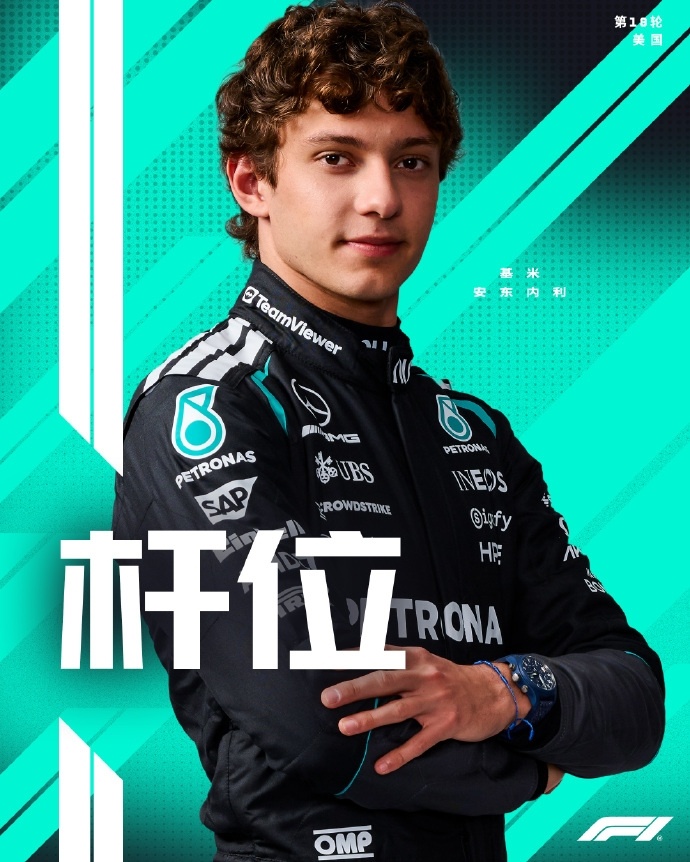F1美国大奖赛排位赛：安东内利夺得杆位