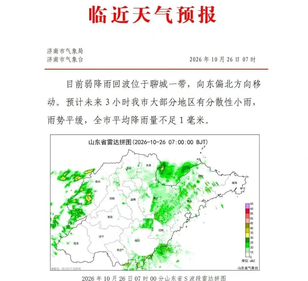 今起新一轮冷空气影响山东!济南大部分地区有分散性小雨 今起新一轮冷空气影响山东!济南大部分地区有分散性小雨
