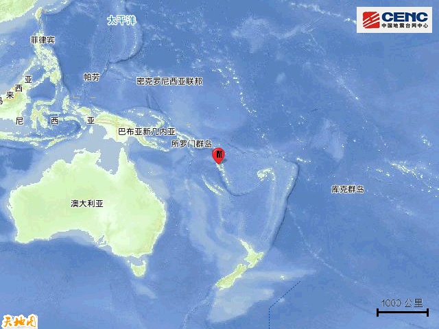 瓦努阿图群岛发生6.2级地震