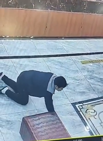 男子按摩后，趁店员睡着爬行逃单