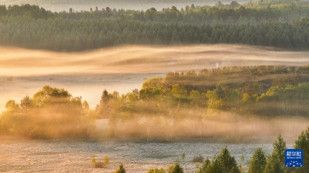 河北塞罕坝:山川雾霭 光影流岚
