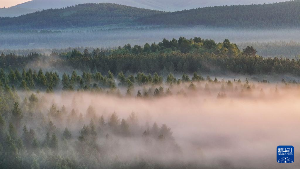 河北塞罕坝:山川雾霭 光影流岚