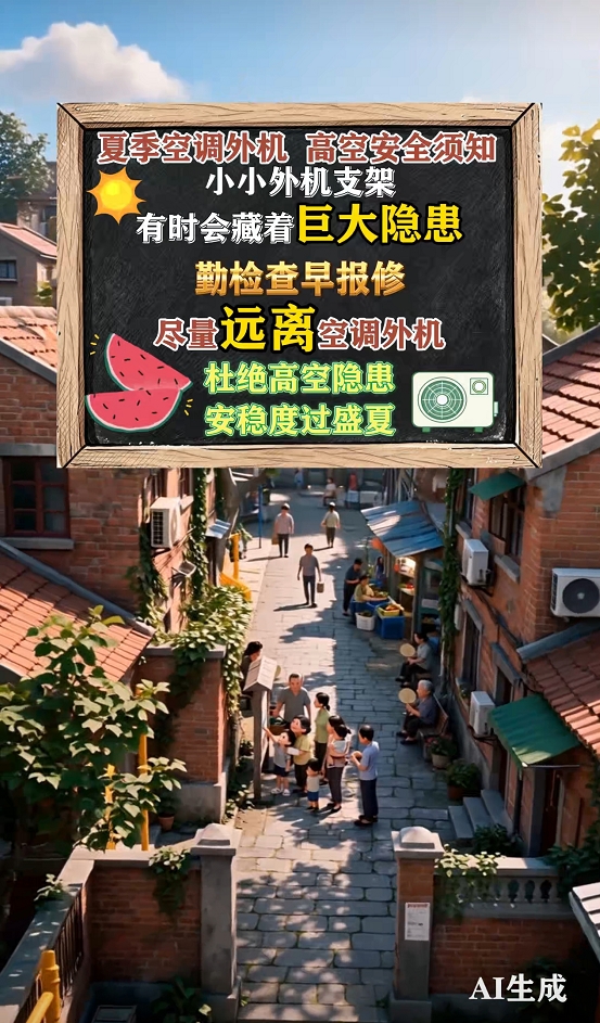 【AI安全小课堂之高温安全】危险就在头顶!夏季空调外机锈蚀脱落风险不容忽视 【AI安全小课堂之高温安全】危险就在头顶!夏季空调外机锈蚀脱落风险不容忽视